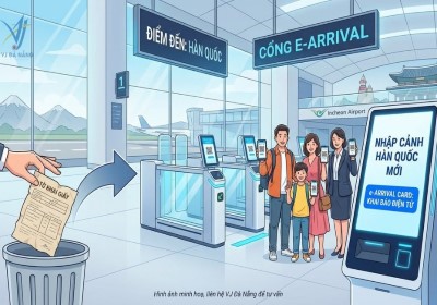 Thủ tục nhập cảnh Hàn Quốc mới nhất - Tờ khai & E-Arrival Card