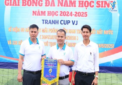 VJ Đà Nẵng Đồng Hành Cùng Giải Bóng Đá Nam Tranh Cúp VJ Tại Trường THPT Trần Đại Nghĩa
